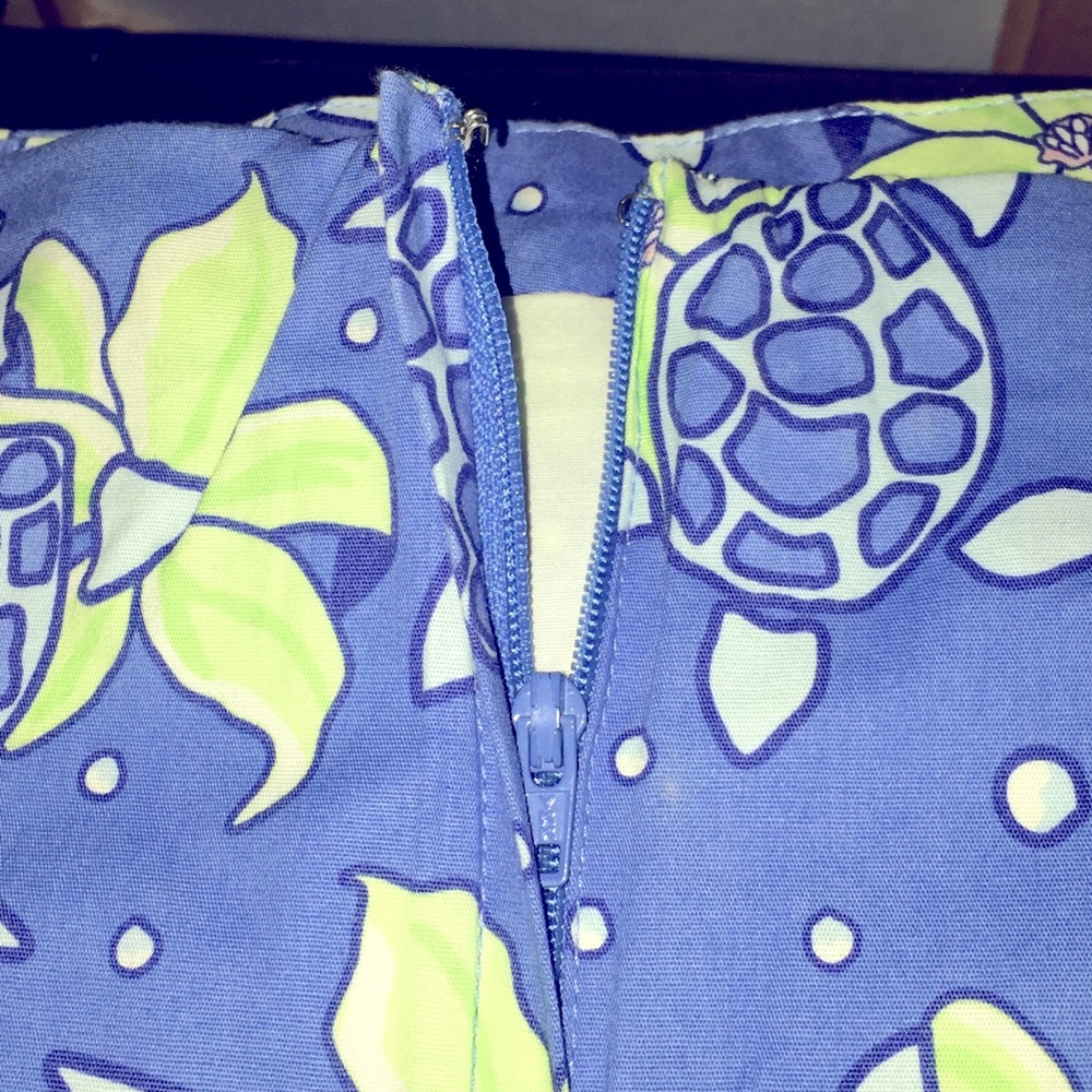 Vineyard Vines Blue and Light Sea GreenSeaTurtle Floral Skirt NWT 6 - Picture 4 of 8